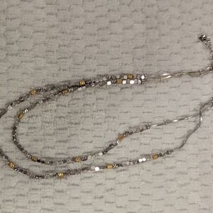 Brighton Silver and Gold Beaded Necklace